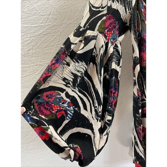 Free‎ People Black Drift Away Tunic Dress XS Cold Shoulder oversized flowy - Picture 4 of 13